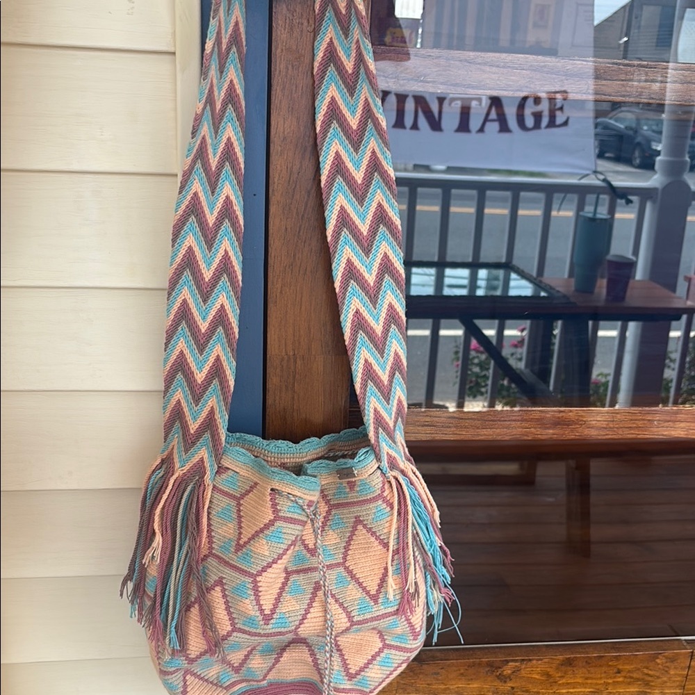 Colorful Chevron Patterned Women Bag